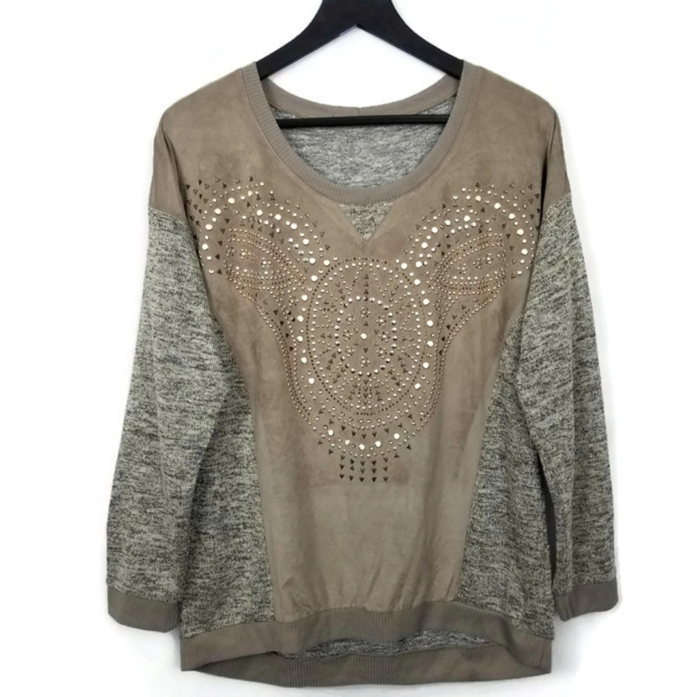 B.L.E.U. Studded Metallic Sweater